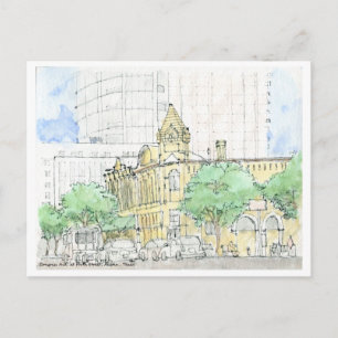 Congres Ave. bij Forth Street, Austin, Texas Briefkaart