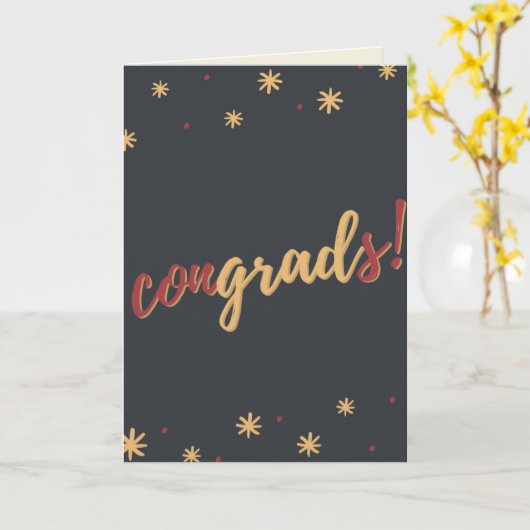 Congres ! Carte de diplôme (Fleur jaune)