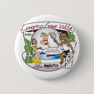 congres in het wild ronde button 5,7 cm