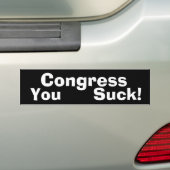 Congres je suck! bumpersticker (Op auto)