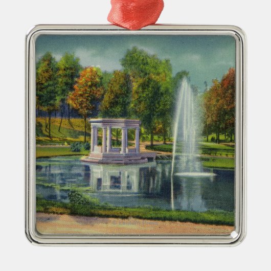 Congres Park War Memorial Uitzicht Metalen Ornament (Voorkant)