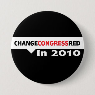 Congres Red wijzigen in 2010 Ronde Button 7,6 Cm