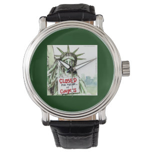 Congres sloot 4 reparatie Lady Liberty Funny horlo Horloge