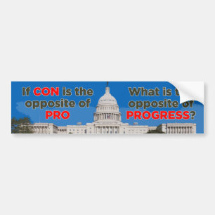 Congres tegen Progress-Bumpersticker Bumpersticker