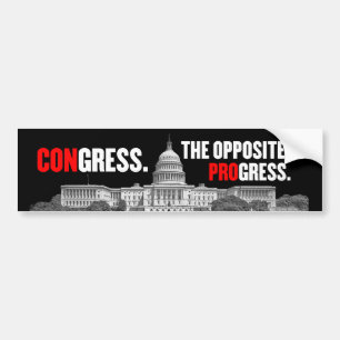 Congres tegen Progress-Bumpersticker Bumpersticker