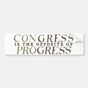 Congres tegen Progress-Bumpersticker Bumpersticker