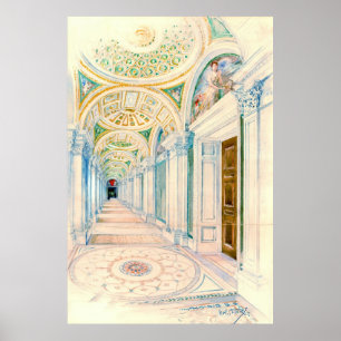 Congresbibliotheek Washington DC 1897 Poster