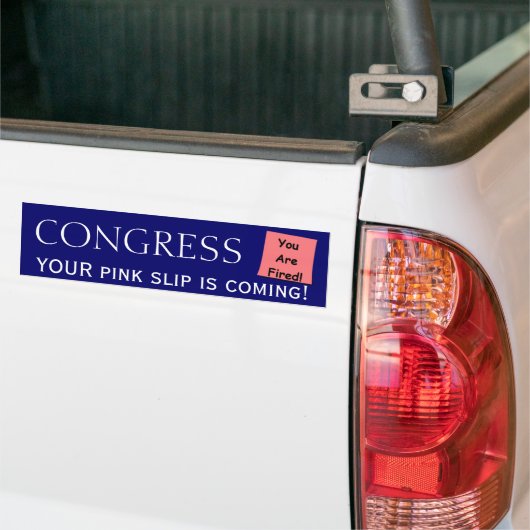 Congress roze slipsticker bumpersticker (Op Truck)