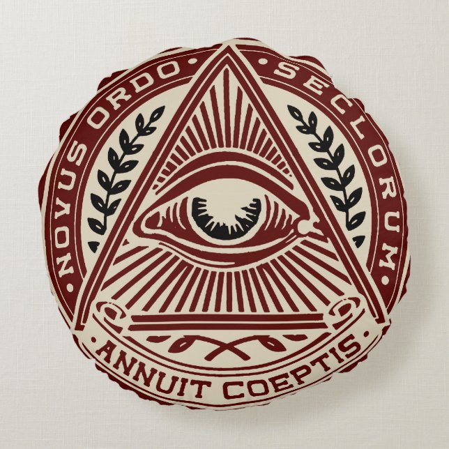 Congressional Seal Sierkussen Rond Kussen (Achterkant)