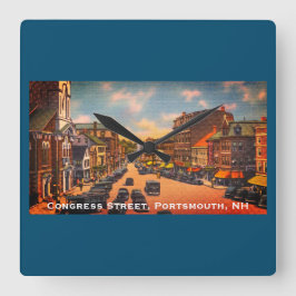  Congresstraat, Portsmouth, NH Foto Vierkante Klok