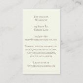 Conical Topiary Charming Nostalgische Style Visitekaartje (Achterkant)