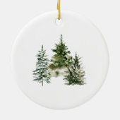 Conifer Cone Personalized Boy Baptism Ornament (Achterkant)
