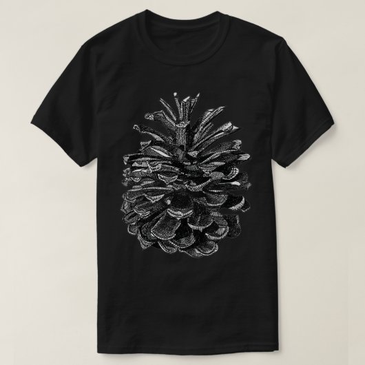 Conifer Pine Cone Woodland Walk Drawing  T-shirt (Design voorkant)