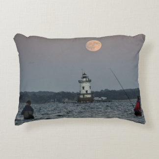 Conimicut Lighthouse Harvest Moon Dubbelzijdig Accent Kussen