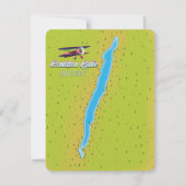 Coniston Water, meer district, Engelstalige kaart (Achterkant)