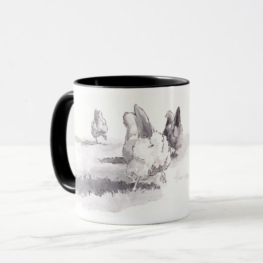 Conjecture ce qui ? Bout de poulet ! Tasse noire (Devant gauche)