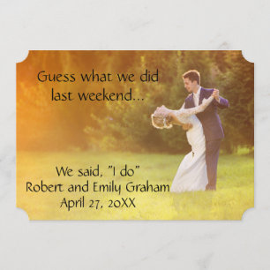 Conjecture ce qui nous avons fait le faire-part de