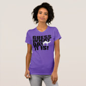 Conjecture quel jour c'est T-shirt de chameau de (Devant entier)