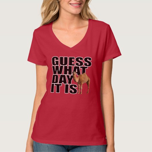 Conjecture quel jour c'est T-shirt de chameau de (Devant)