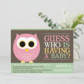 Conjecture qui invitation de baby shower (Debout devant)