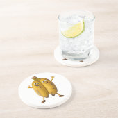 Conjoined Bananas Comedy Duo Zandsteen Onderzetter (Zijkant)