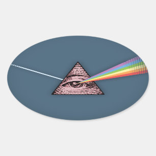 Conjunctivitis illuminatis ovale sticker