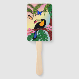 Conjunto de Leques Tucano e Borboletas Handwaaier