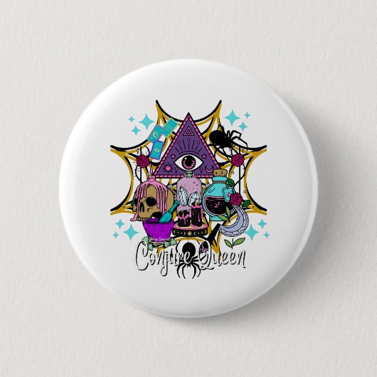 Conjure Queen Ronde Button 5,7 Cm (Voorkant)