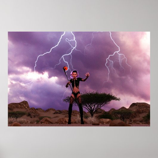 Conjuring Lighting Daz Studio Digitale Kunst Poster (Voorkant)