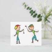 Conkers spelen briefkaart (Staand voorkant)