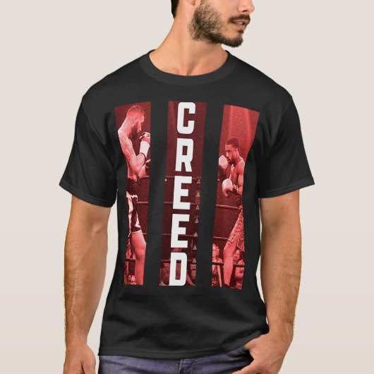 Conlan en Creed triptych rood T-shirt (Voorkant)