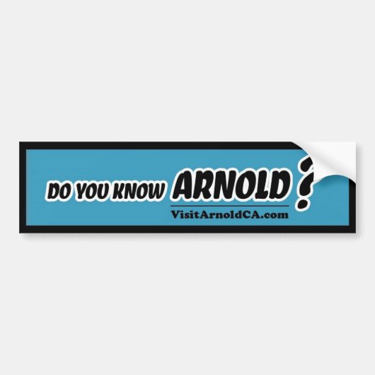 Connais-Tu Arnold ? Sticker pare-chocs VisitArnold (Devant)
