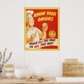 Connaissez vos oignons ~ Poster 2ÈME GUERRE MONDIA (Cuisine)