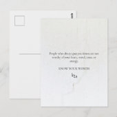 Connaissez votre carte postale de devis (Devant / Derrière)
