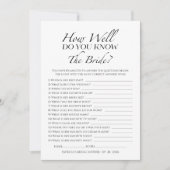 Connaissez-Vous Bien La Carte De Jeu De Mariée ? (Devant)