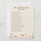 Connaissez-Vous Bien La Carte De Jeu De Mariée ? (Devant)