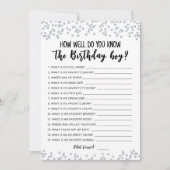 Connaissez-vous bien la carte de jeu pour garçon d (Devant)