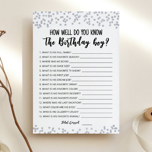 Connaissez-vous bien la carte de jeu pour garçon d