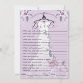 Connaissez-vous bien la carte de mariage mariée (Devant)