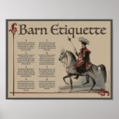 Connaître Thin Barn Etiquette Poster (Devant)