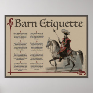 Connaître Thin Barn Etiquette Poster