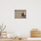 Connaître Thin Barn Etiquette Poster (Cuisine)