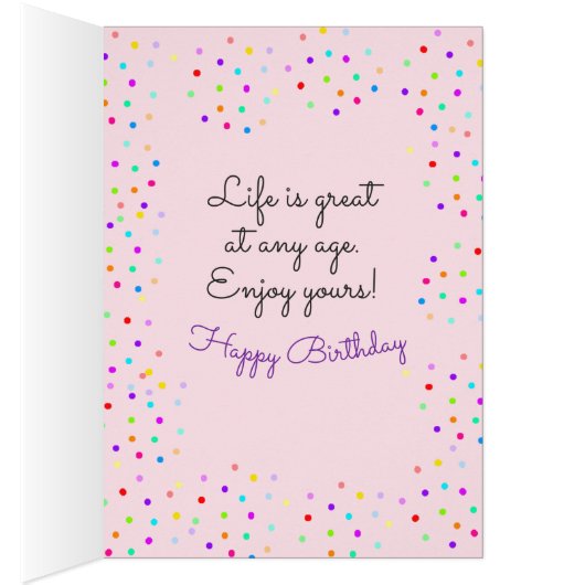 Conne de bonbons de coton d'anniversaire (Intérieur (Droit))