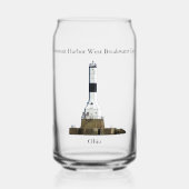 Conneaut Harbour West Breakwater Licht blikglas Blikvorm Glas (Voorkant)