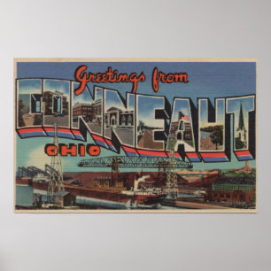 Conneaut, Ohio - Grote letterscènes Poster