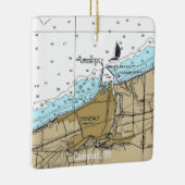 Conneaut Ohio Nautical Chart Keramisch Ornament (Rechts)
