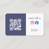 Connect Future Dusk QR Code Logo Social Media Visitekaartje (Achterkant)