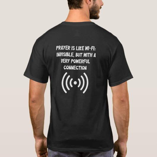 "Connect with Jesus" Christian design idea T-shirt (Achterkant)