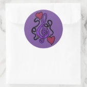 Connecté À Des Stickers À Notes Violettes De Musiq (Sac)