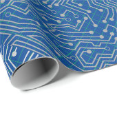 Connected Circuit A.b Blue BG Cadeaupapier (Rol Hoek)